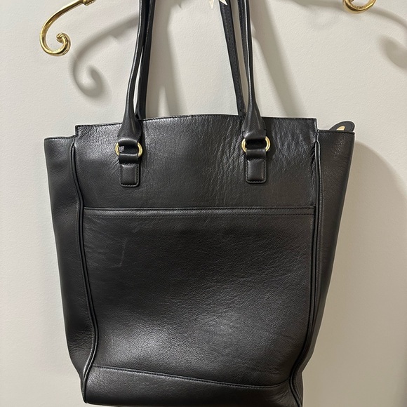 Gently used Banana Republic Genuine Black Leather Tote - Picture 5 of 12